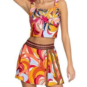 NEW JOHNNY WAS ACTIVE BEE RACHEL MAY PLEATED SKIRT SKORT Size S